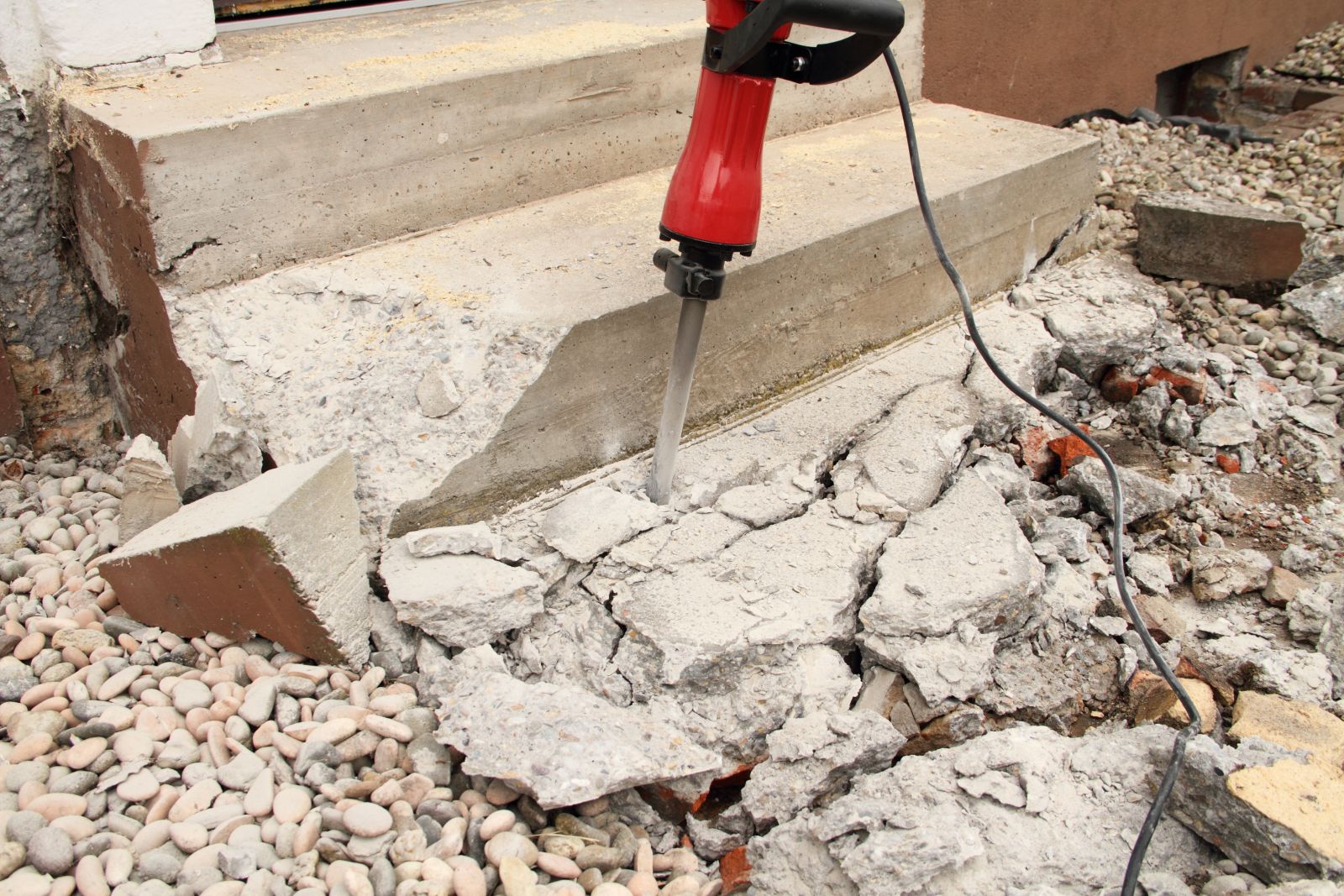concrete broken by Maryland demolition expert